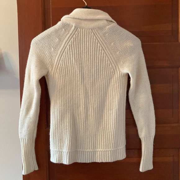 JCrew Cream Wool Button Sweater size XS - Picture 2 of 3